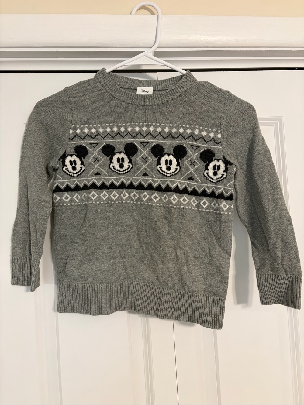 Disney Jumping Beans Gray Mickey Mouse Crewneck Sweater